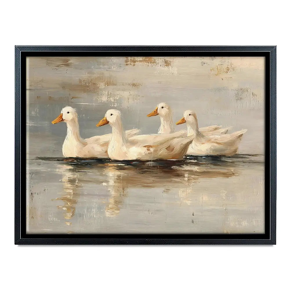 Swimming Ducks Canvas Print Swimming Ducks Canvas Print wall art product Art by Özge - Independent