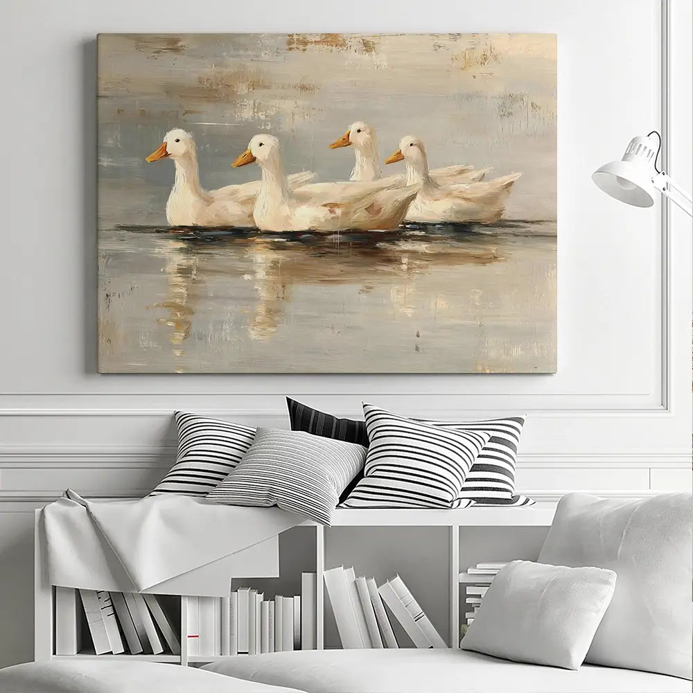 Swimming Ducks Canvas Print Swimming Ducks Canvas Print wall art product Art by Özge - Independent