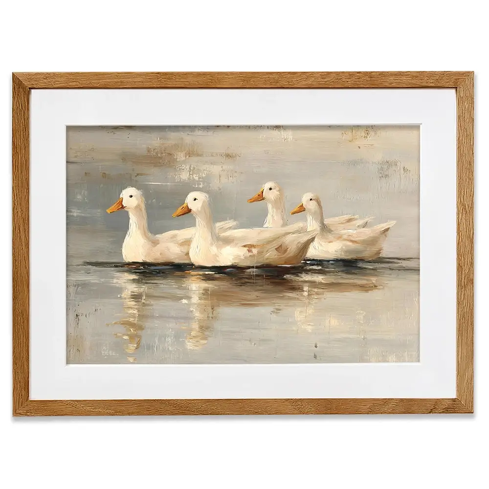 Swimming Ducks Framed Art Print Swimming Ducks Framed Art Print wall art product Art by Özge - Independent