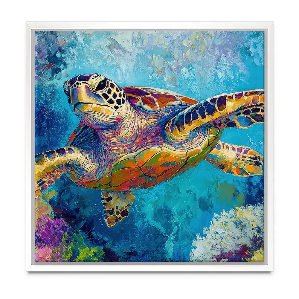 Swimming In Colour 2 Oversized Canvas Print Swimming In Colour 2 Oversized Canvas Print wall art product Petal Prints Design - Independent