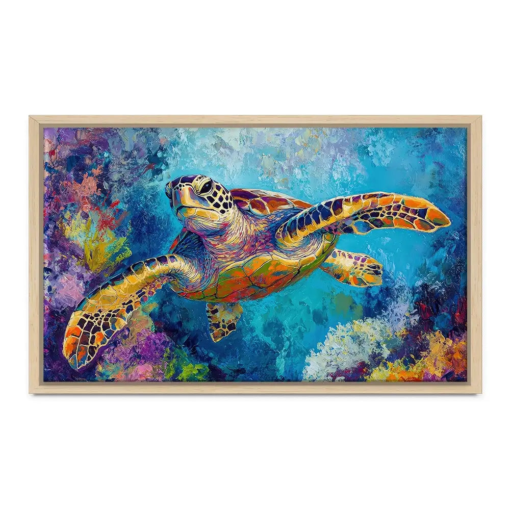Swimming In Colour 2 Oversized Canvas Print Swimming In Colour 2 Oversized Canvas Print wall art product Petal Prints Design - Independent