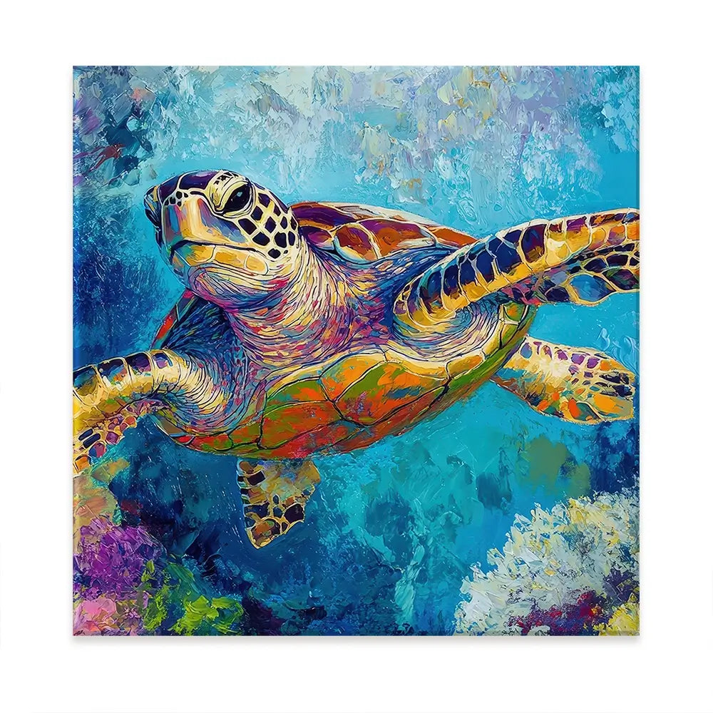 Swimming In Colour 2 Oversized Canvas Print Swimming In Colour 2 Oversized Canvas Print wall art product Petal Prints Design - Independent