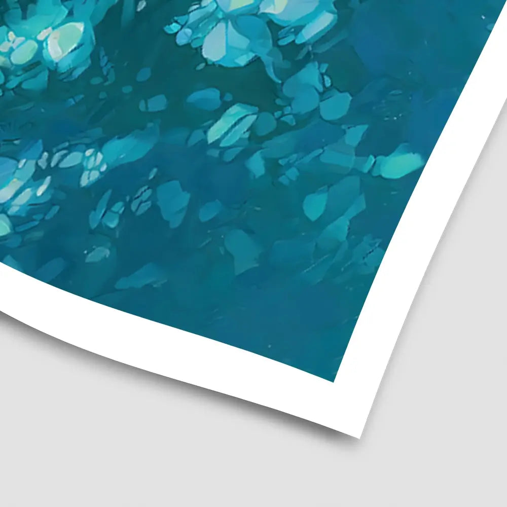 Swimming Tiger Art Print Swimming Tiger Art Print wall art product Petals Prints Design - Independent