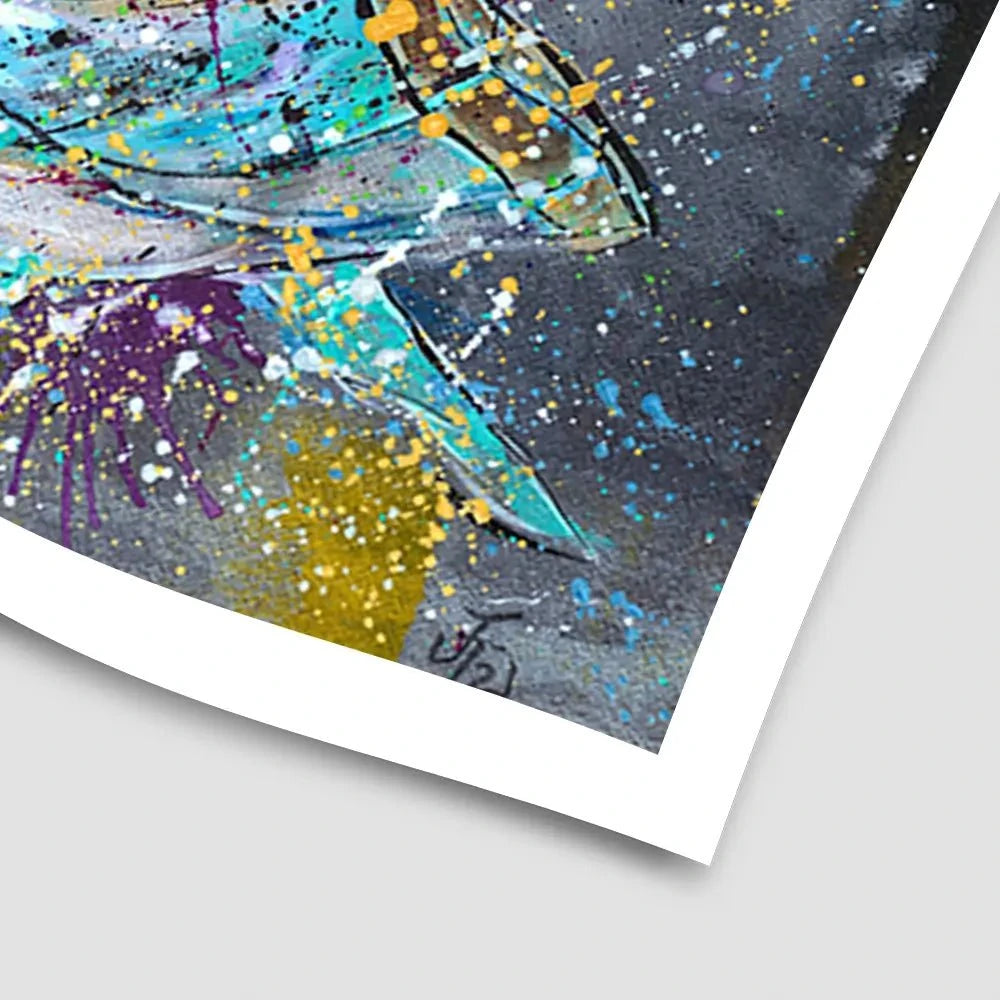 Swimming Turtle Splash Art Print Swimming Turtle Splash Art Print wall art product Jamie Taylor