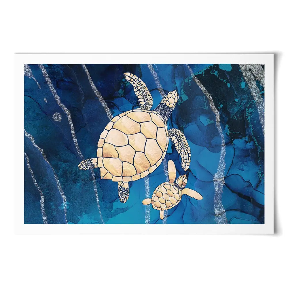 Swimming Turtles Art Print Swimming Turtles Art Print wall art product Sarah Manovski