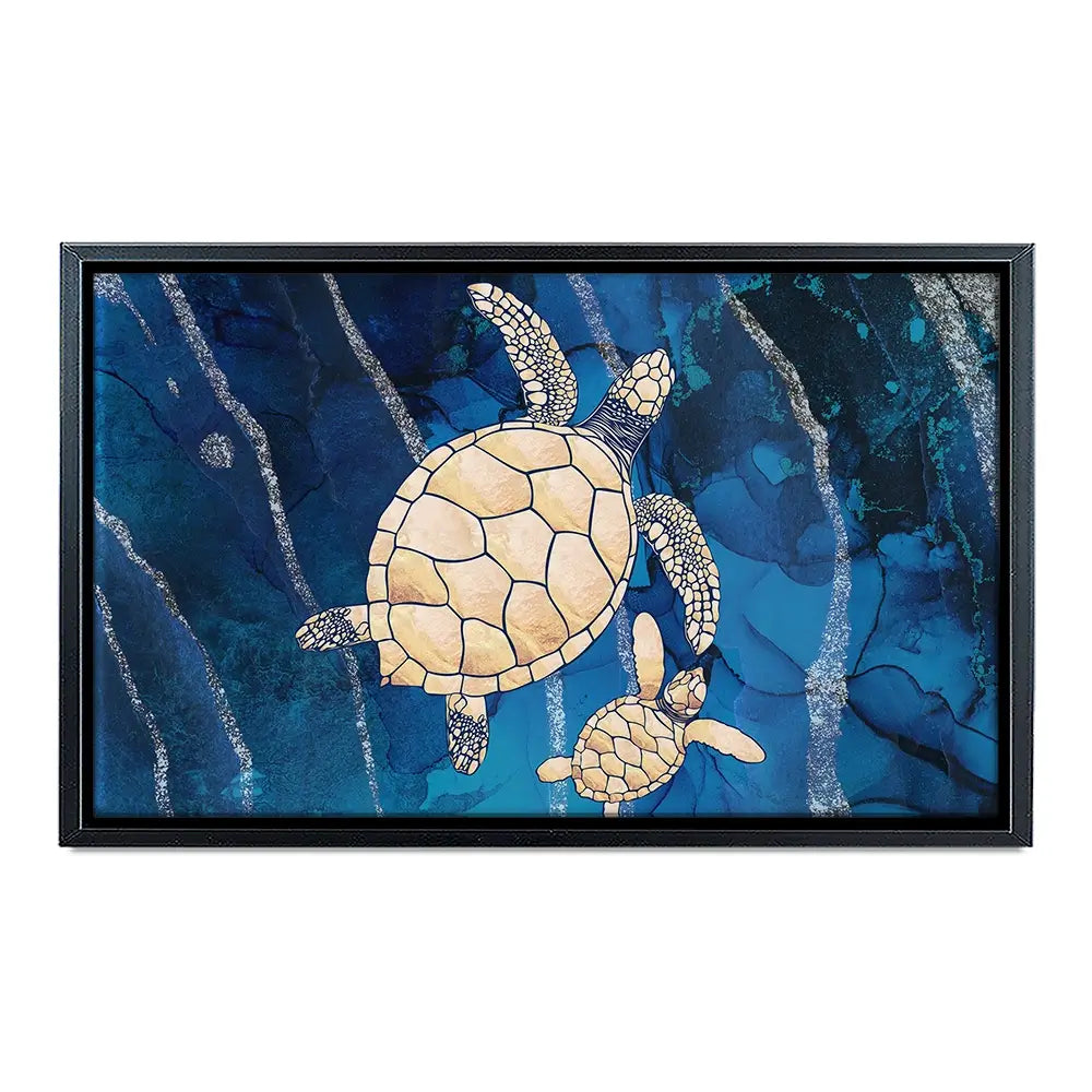 Swimming Turtles Canvas Print Swimming Turtles Canvas Print wall art product Sarah Manovski
