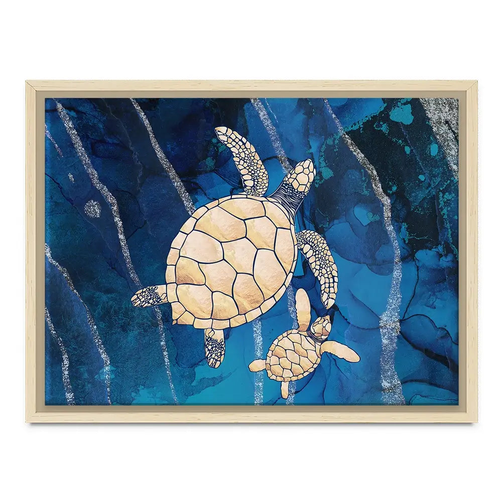 Swimming Turtles Canvas Print Swimming Turtles Canvas Print wall art product Sarah Manovski