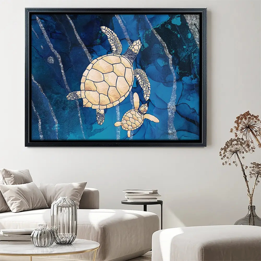 Swimming Turtles Canvas Print Swimming Turtles Canvas Print wall art product Sarah Manovski