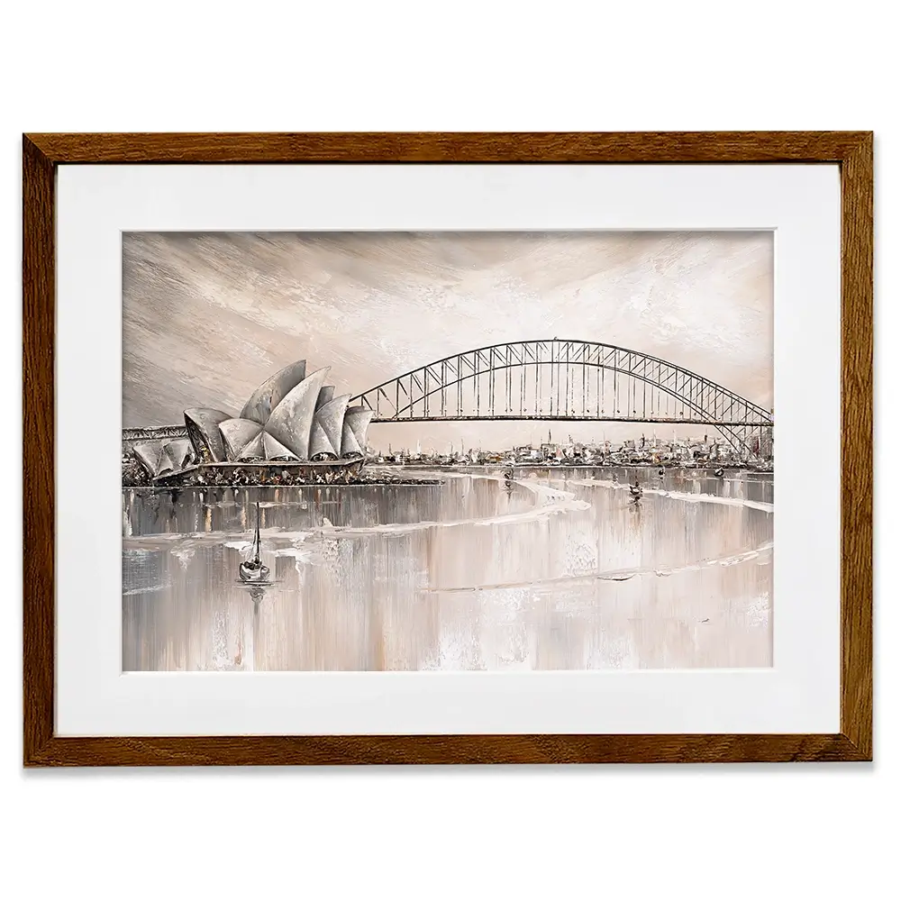 Sydney Skyline Framed Art Print Sydney Skyline Framed Art Print wall art product Isabella Karolewicz
