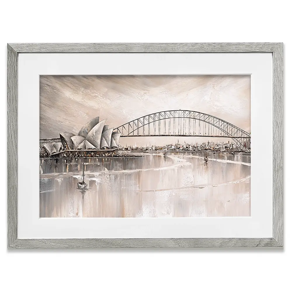 Sydney Skyline Framed Art Print Sydney Skyline Framed Art Print wall art product Isabella Karolewicz