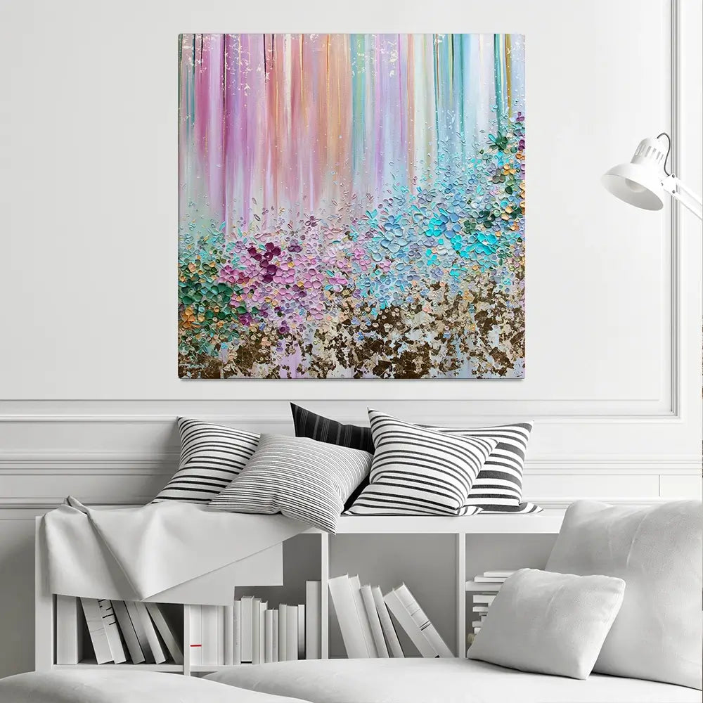 Symphony Of Colour Square Canvas Print Symphony Of Colour Square Canvas Print wall art product Nada Khatib