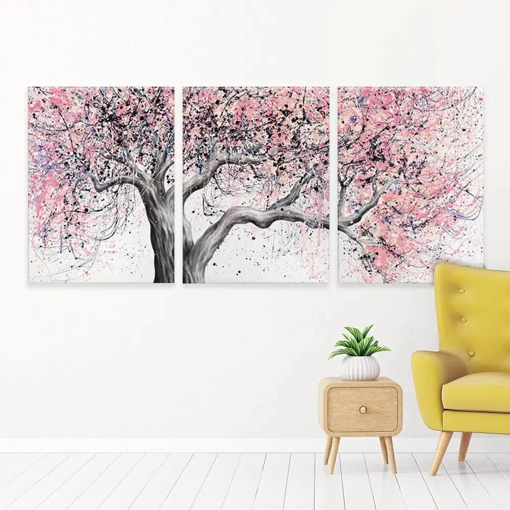 Taffy Blossom Tree Trio Canvas Print Taffy Blossom Tree Trio Canvas Print | Taffy Blossom Tree Artwork wall art product Ashvin Harrison
