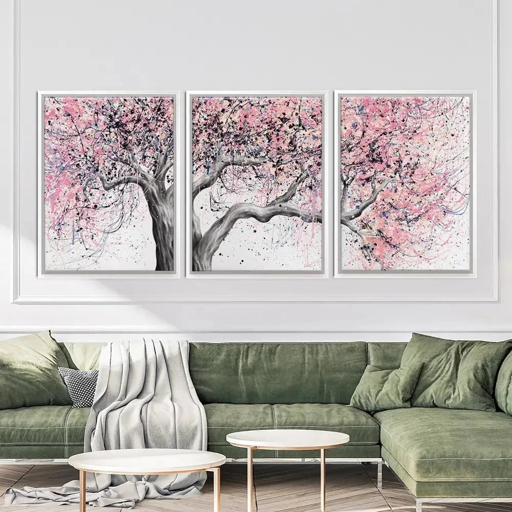 Taffy Blossom Tree Trio Canvas Print Taffy Blossom Tree Trio Canvas Print | Taffy Blossom Tree Artwork wall art product Ashvin Harrison