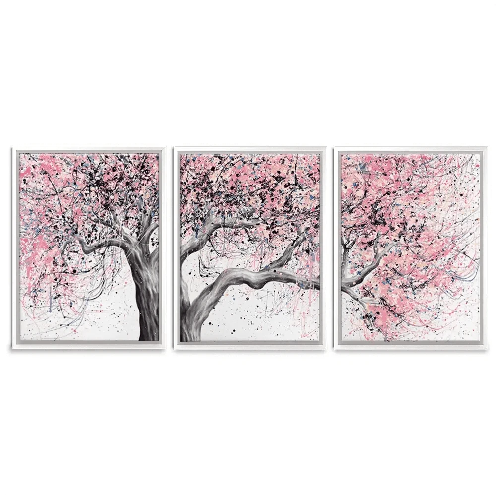 Taffy Blossom Tree Trio Canvas Print Taffy Blossom Tree Trio Canvas Print | Taffy Blossom Tree Artwork wall art product Ashvin Harrison