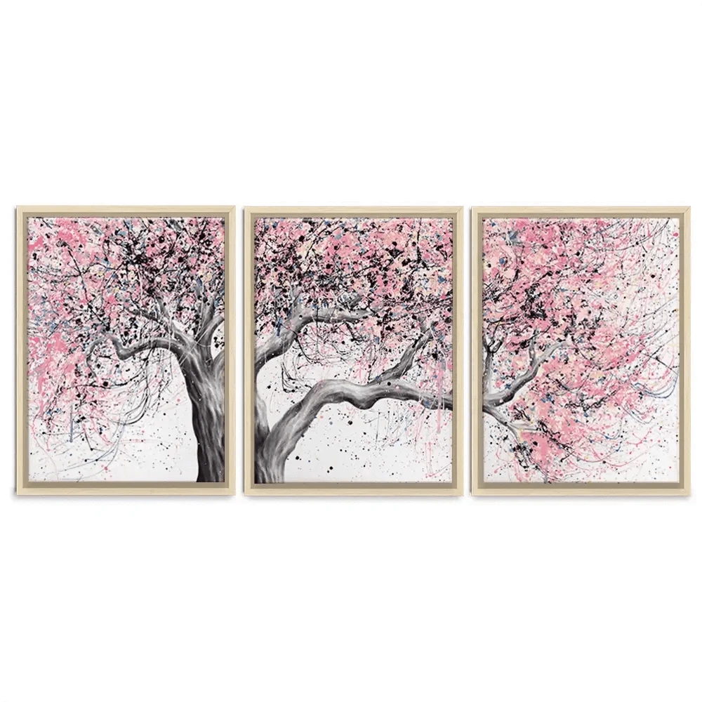 Taffy Blossom Tree Trio Canvas Print Taffy Blossom Tree Trio Canvas Print | Taffy Blossom Tree Artwork wall art product Ashvin Harrison