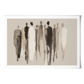 Tall Figure Procession Art Print Tall Figure Procession Art Print wall art product Chromatic Storm Studio