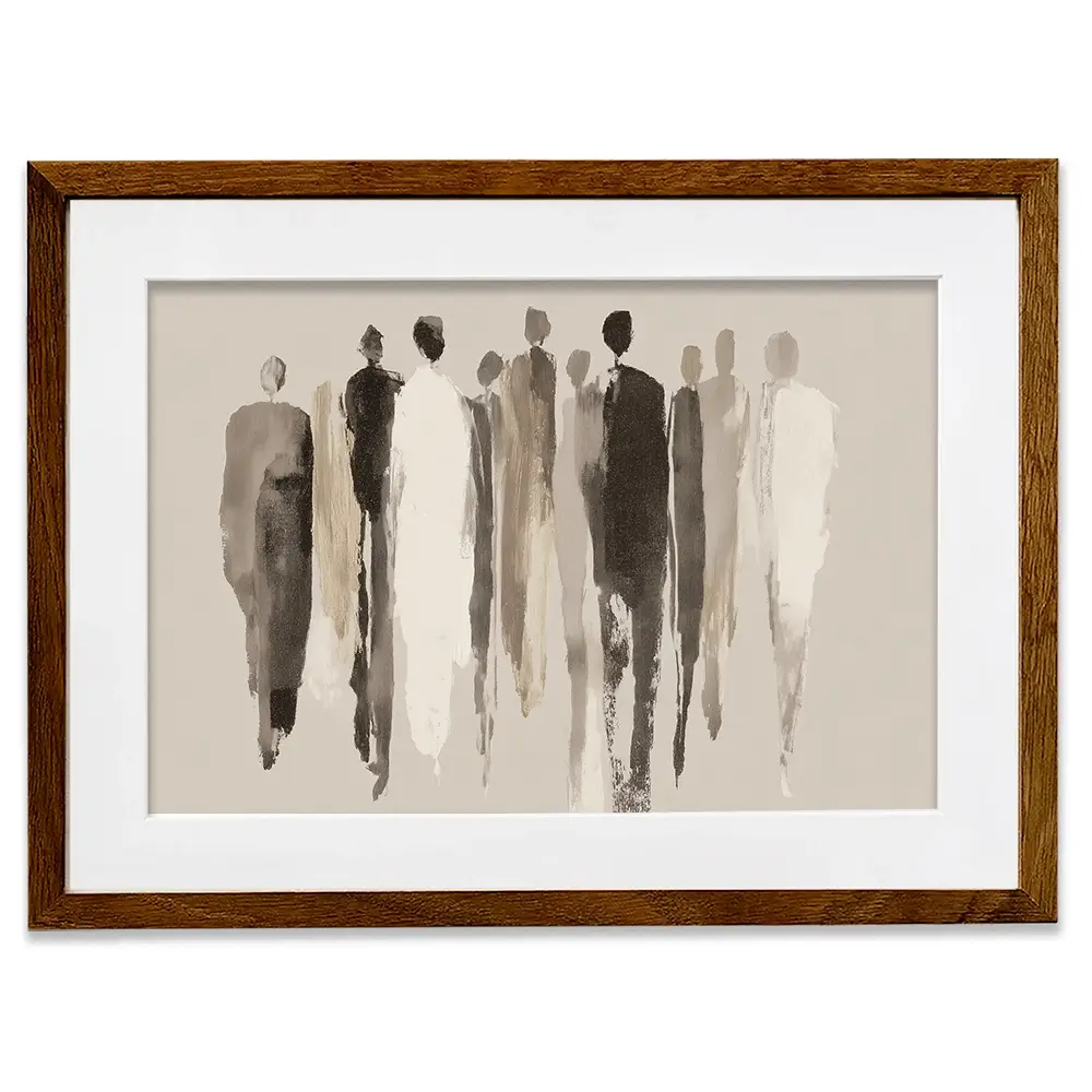 Tall Figure Procession Framed Art Print Tall Figure Procession Framed Art Print wall art product Chromatic Storm Studio