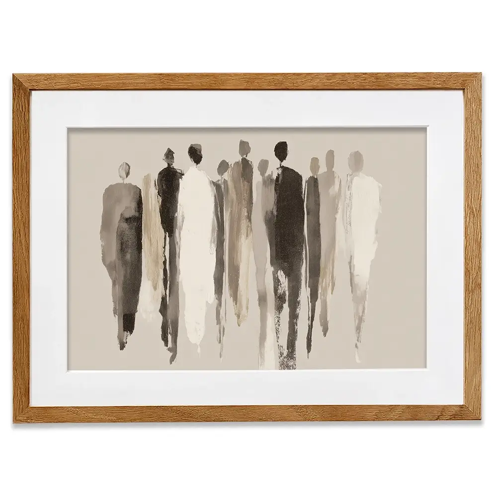 Tall Figure Procession Framed Art Print Tall Figure Procession Framed Art Print wall art product Chromatic Storm Studio