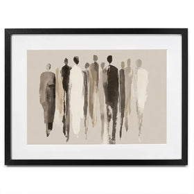 Tall Figure Procession Framed Art Print Tall Figure Procession Framed Art Print wall art product Chromatic Storm Studio