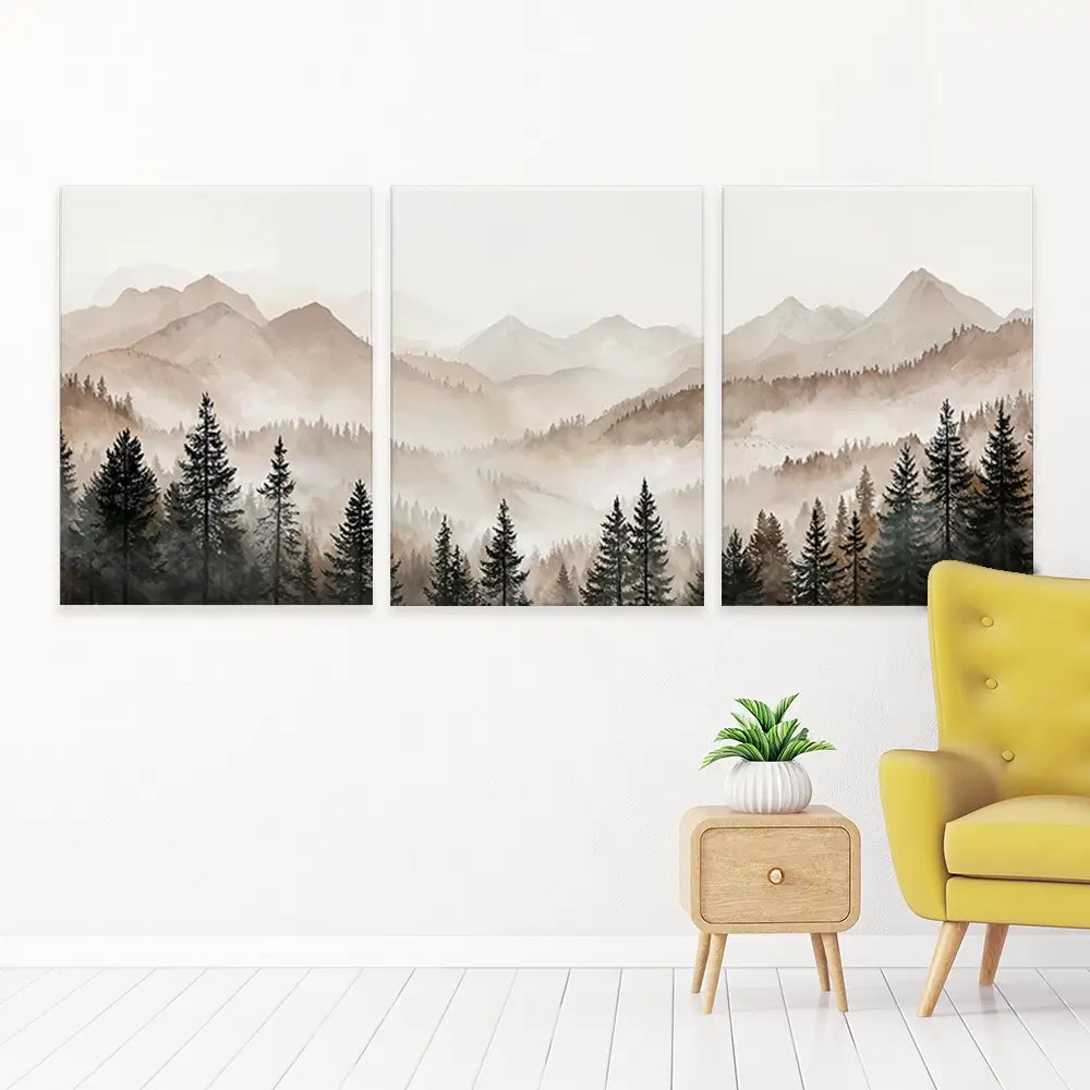Tall Trees Trio Canvas Print Tall Trees Trio Canvas Print wall art product IAmHomeStudio