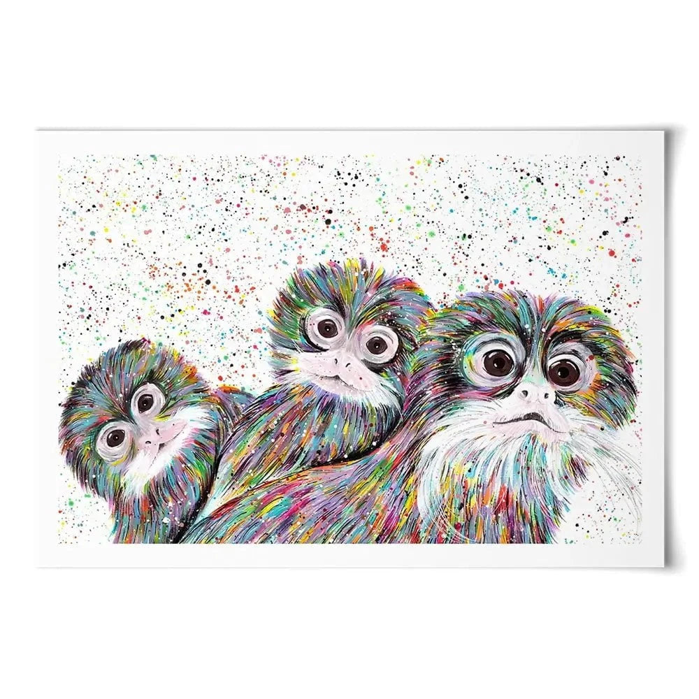 Tamarin Monkeys Art Print Tamarin Monkeys Art Print wall art product Emma LC Art