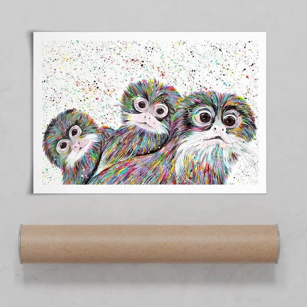 Tamarin Monkeys Art Print Tamarin Monkeys Art Print wall art product Emma LC Art