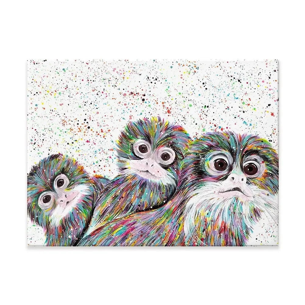 Tamarin Monkeys Canvas Print Tamarin Monkeys Canvas Print wall art product Emma LC Art