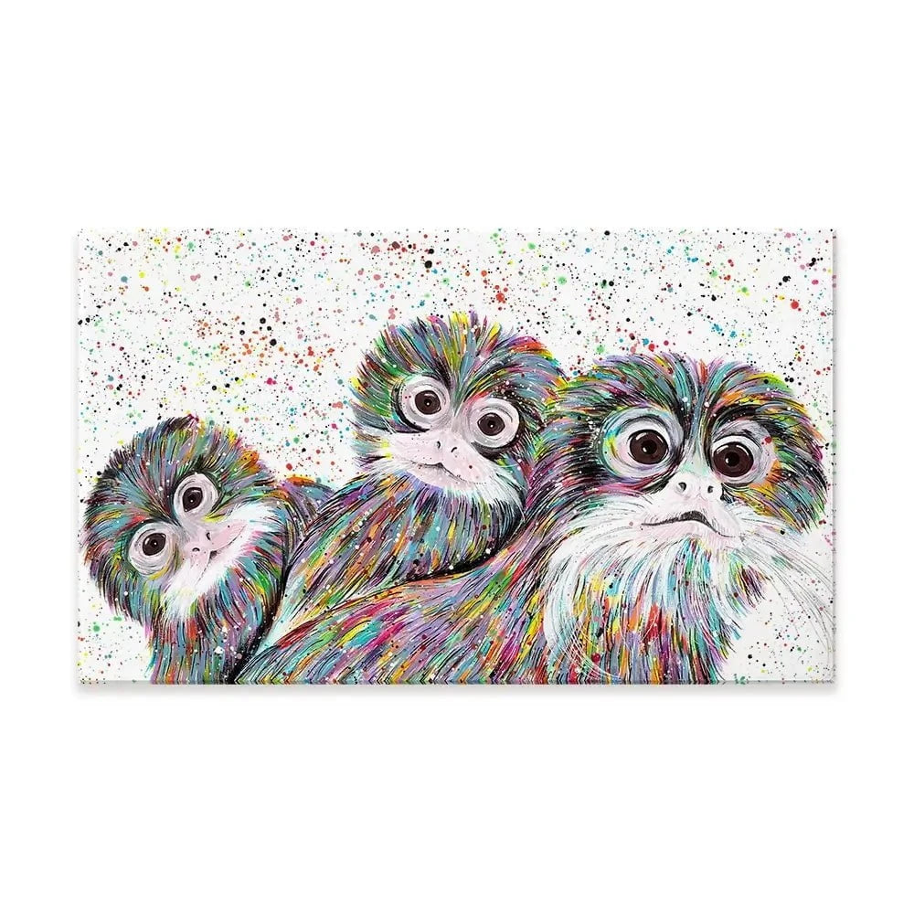 Tamarin Monkeys Canvas Print Tamarin Monkeys Canvas Print wall art product Emma LC Art
