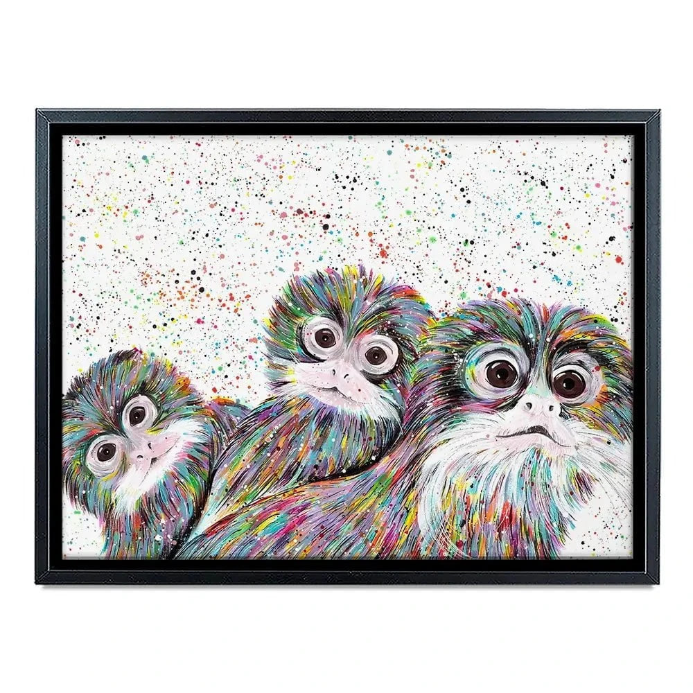 Tamarin Monkeys Canvas Print Tamarin Monkeys Canvas Print wall art product Emma LC Art
