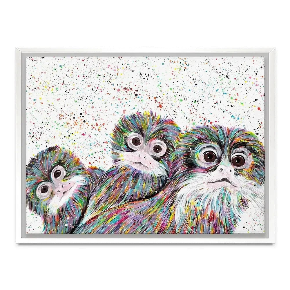 Tamarin Monkeys Canvas Print Tamarin Monkeys Canvas Print wall art product Emma LC Art