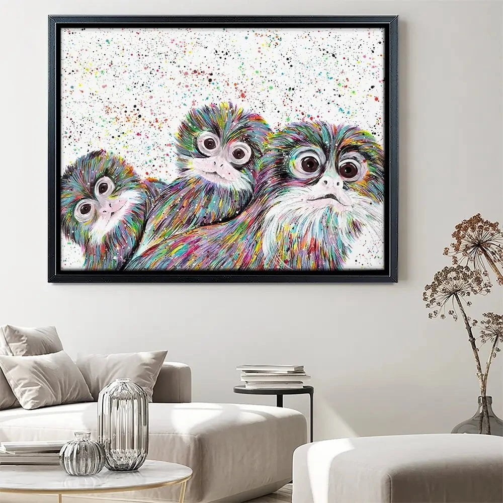 Tamarin Monkeys Canvas Print Tamarin Monkeys Canvas Print wall art product Emma LC Art