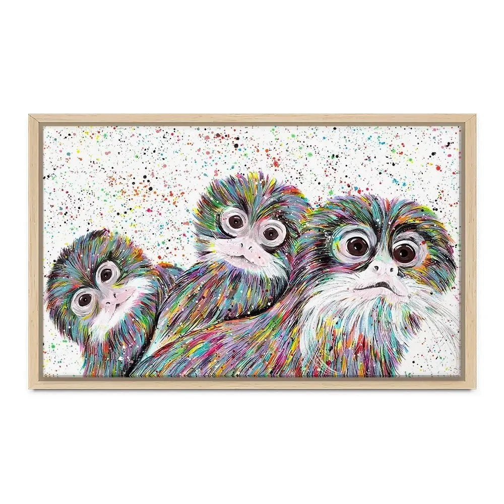 Tamarin Monkeys Canvas Print Tamarin Monkeys Canvas Print wall art product Emma LC Art