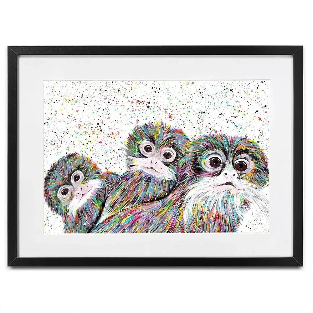 Tamarin Monkeys Framed Art Print Tamarin Monkeys Framed Art Print wall art product Emma LC Art