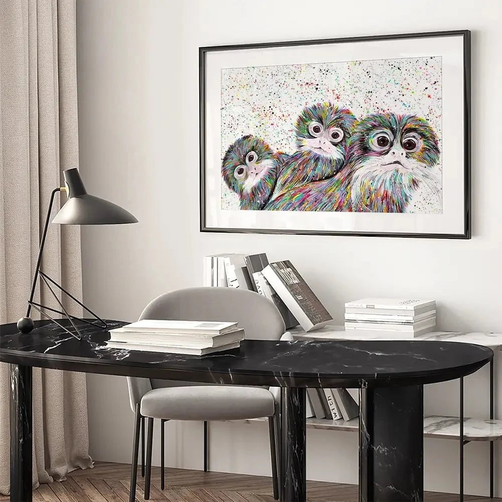 Tamarin Monkeys Framed Art Print Tamarin Monkeys Framed Art Print wall art product Emma LC Art