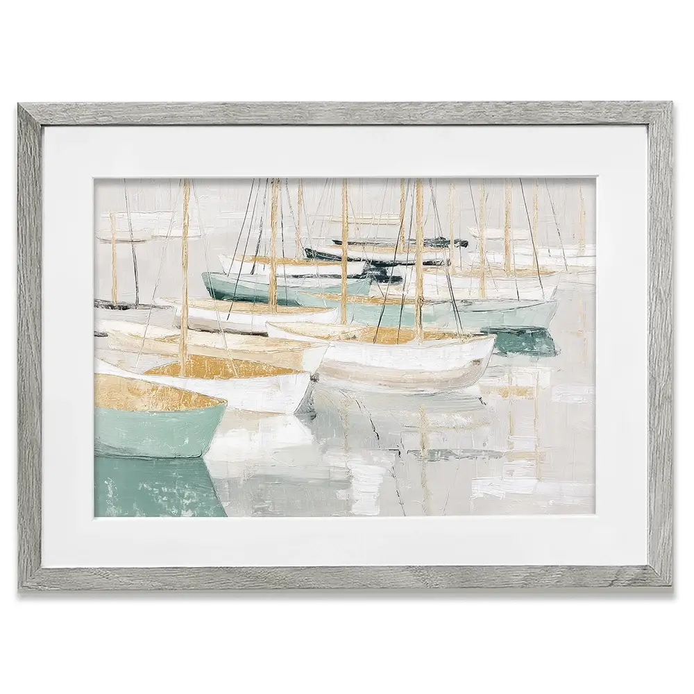 Tangled Mast Harbour Framed Art Print Tangled Mast Harbour Framed Art Print wall art product Chromatic Storm Studio