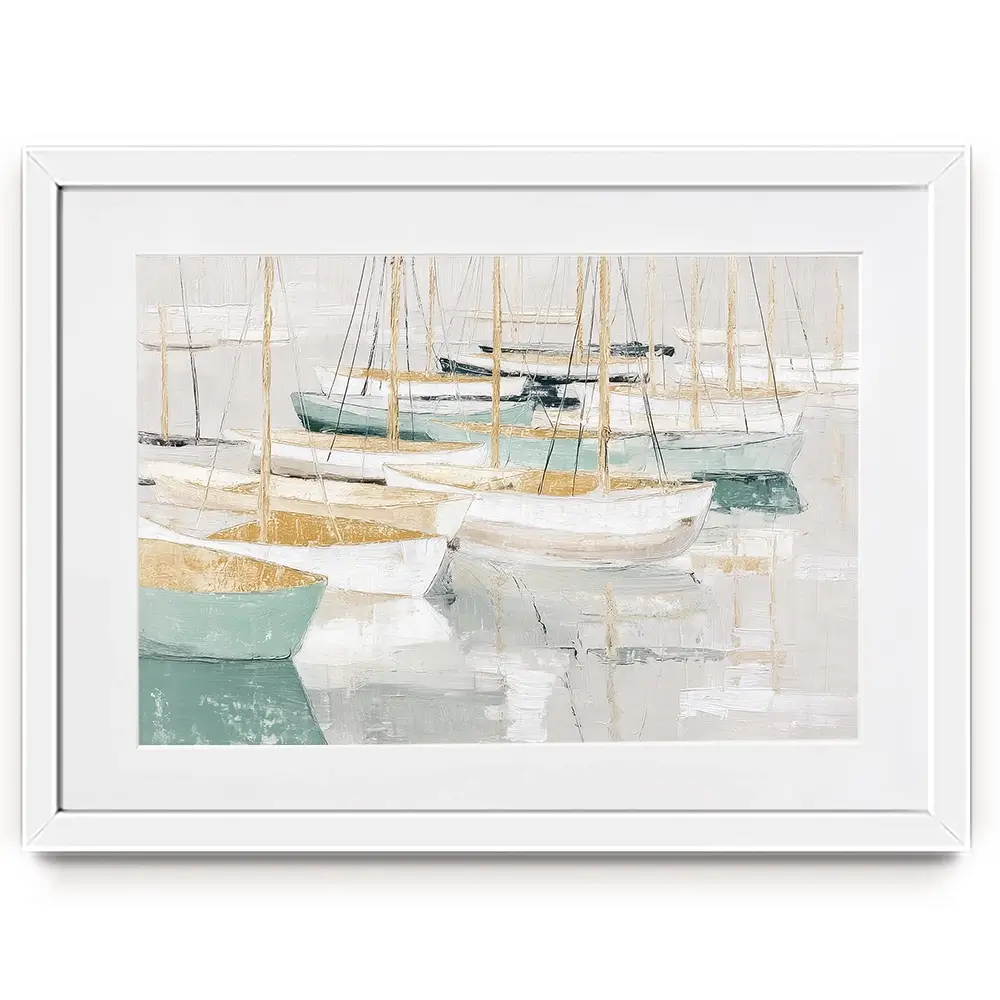 Tangled Mast Harbour Framed Art Print Tangled Mast Harbour Framed Art Print wall art product Chromatic Storm Studio