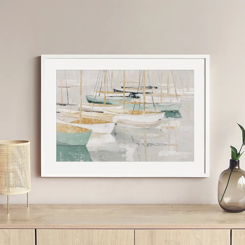 Tangled Mast Harbour Framed Art Print Tangled Mast Harbour Framed Art Print wall art product Chromatic Storm Studio