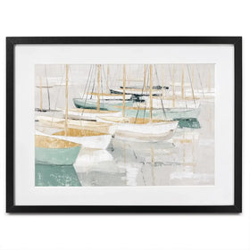 Tangled Mast Harbour Framed Art Print Tangled Mast Harbour Framed Art Print wall art product Chromatic Storm Studio