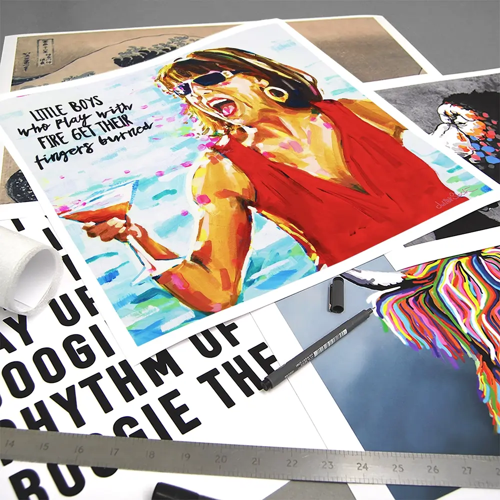 Tanya Mamma Mia Square Art Print Tanya Mamma Mia Square Art Print wall art product Juliet Stockton
