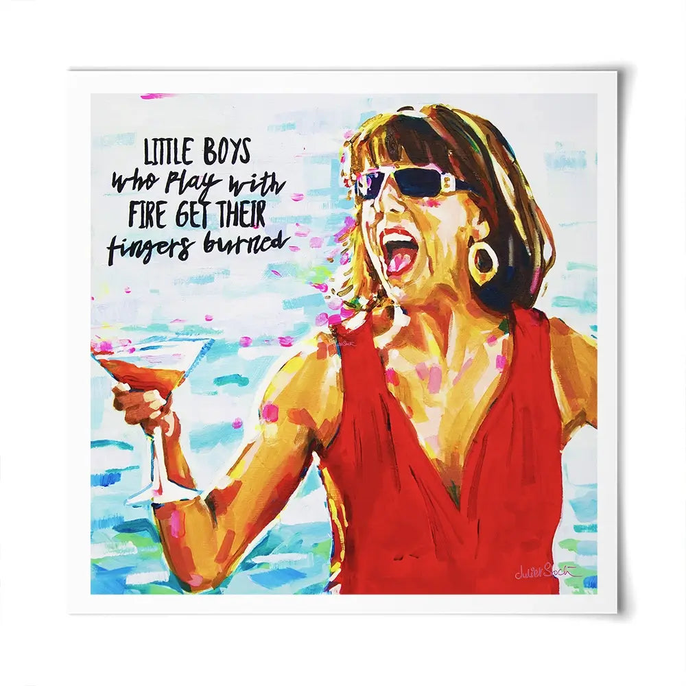 Tanya Mamma Mia Square Art Print Tanya Mamma Mia Square Art Print wall art product Juliet Stockton