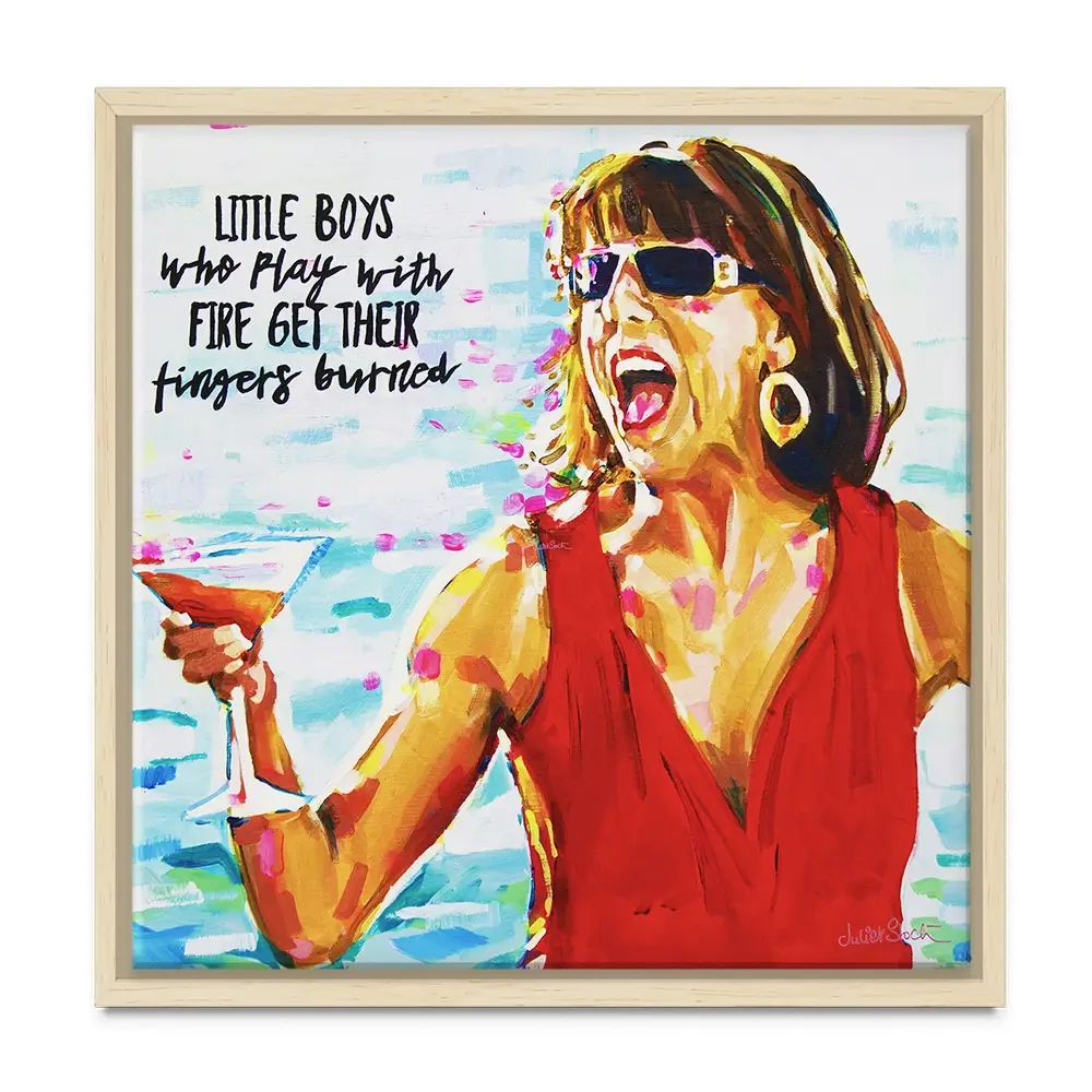 Tanya Mamma Mia Square Canvas Print Tanya Mamma Mia Square Canvas Print wall art product Juliet Stockton