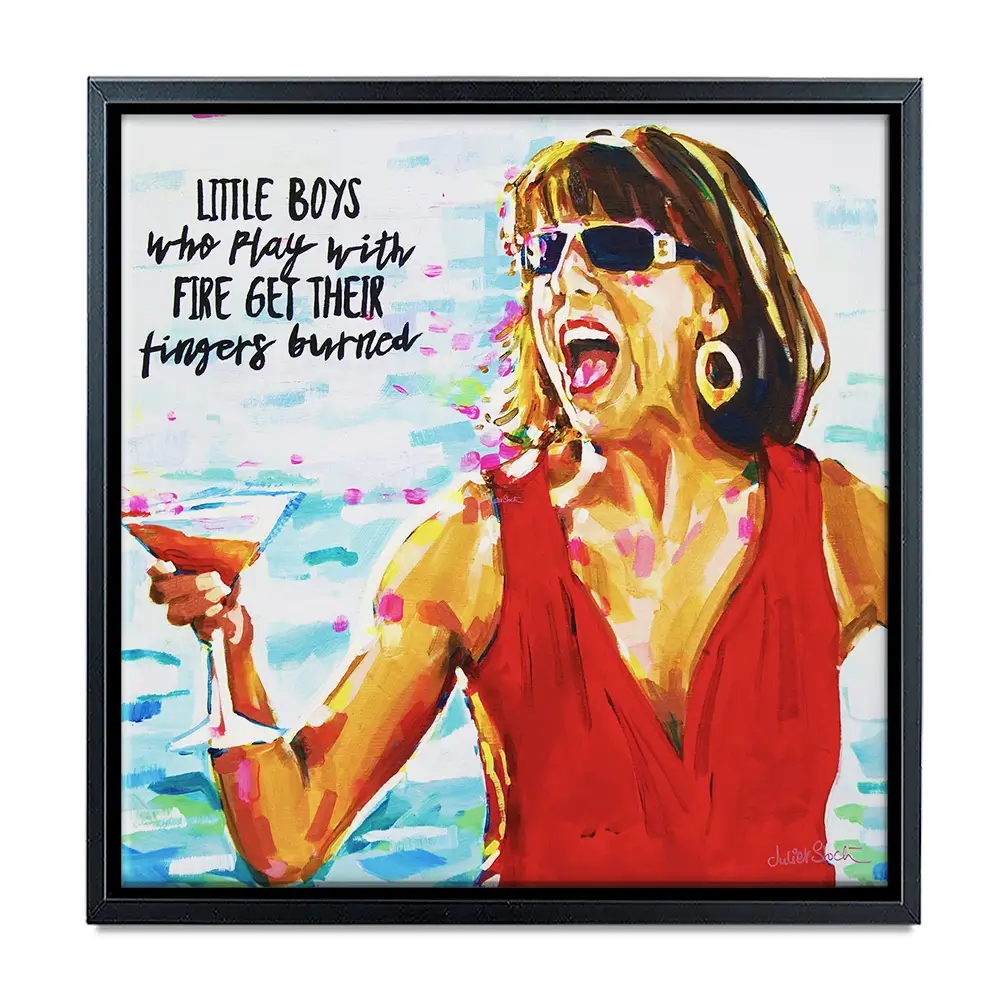 Tanya Mamma Mia Square Canvas Print Tanya Mamma Mia Square Canvas Print wall art product Juliet Stockton