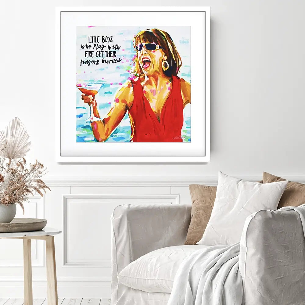 Tanya Mamma Mia Square Framed Art Print Tanya Mamma Mia Square Framed Art Print wall art product Juliet Stockton