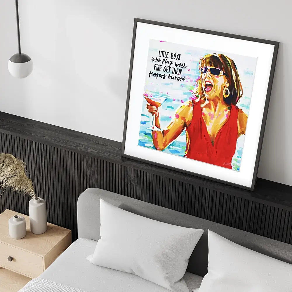 Tanya Mamma Mia Square Framed Art Print Tanya Mamma Mia Square Framed Art Print wall art product Juliet Stockton