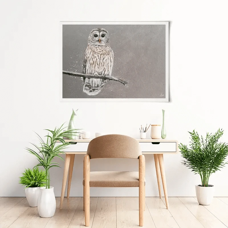 Tawny Owl At Night Art Print Tawny Owl At Night Art Print wall art product Laure Bury