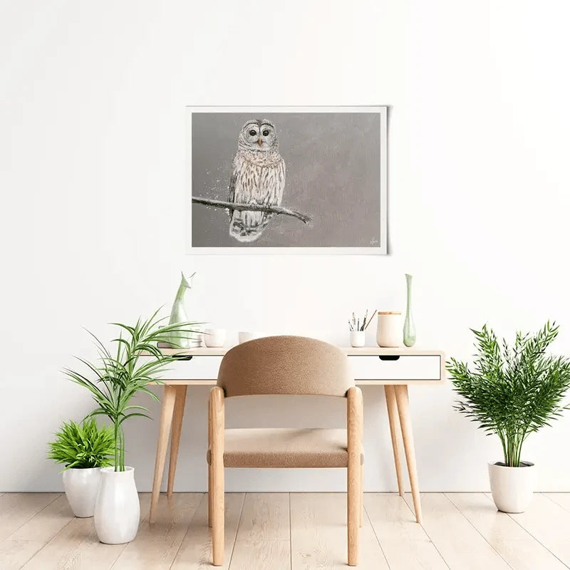 Tawny Owl At Night Art Print Tawny Owl At Night Art Print wall art product Laure Bury