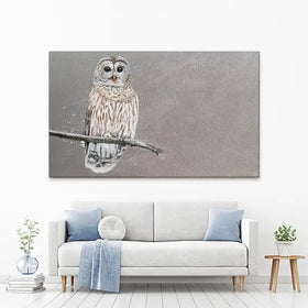 Tawny Owl At Night Canvas Print Tawny Owl At Night Canvas Print wall art product Laure Bury