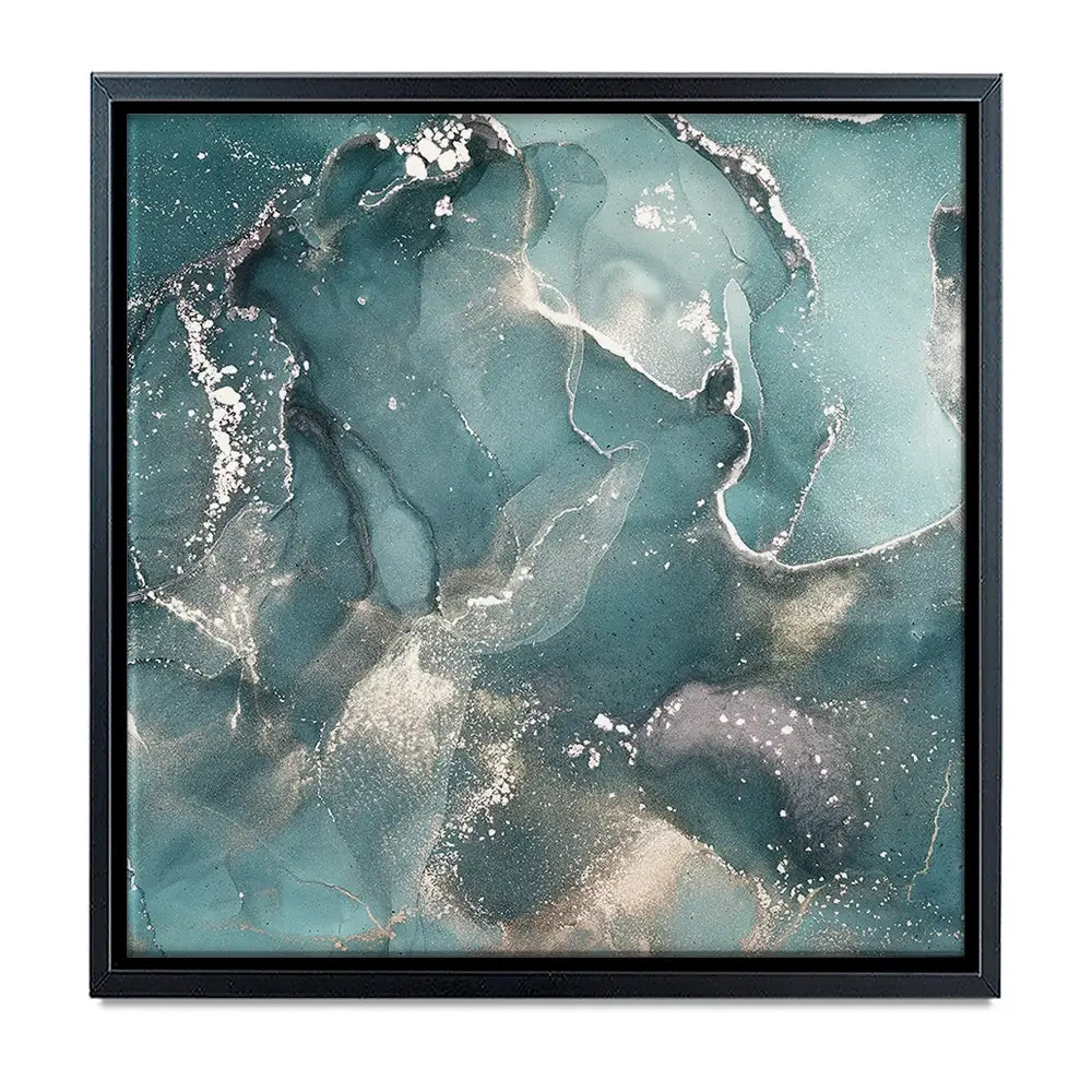 Teal Marble Oversized Canvas Print Teal Marble Oversized Canvas Print wall art product Art Print Shop