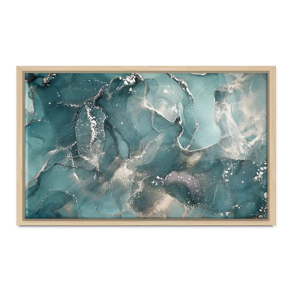 Teal Marble Oversized Canvas Print Teal Marble Oversized Canvas Print wall art product Art Print Shop