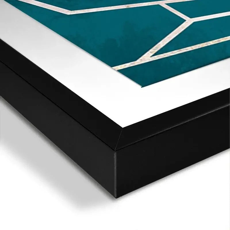 Teal Sunrays Framed Art Print Teal Sunrays Framed Art Print wall art product Sarah Manovski